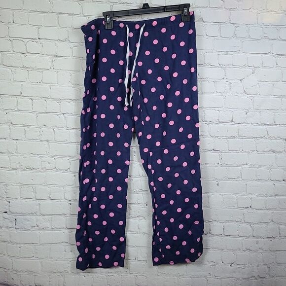 Xhilaration Navy Blue Pink Polka Dot Pajama Pants XS Drawstring waist Comfy - Picture 2 of 6